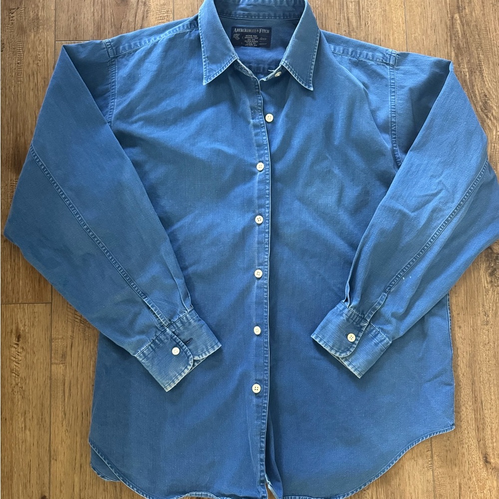 Vintage Abercrombie and Fitch Blue Denim Shirt